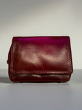 Small Genuine Leather Cowhide Clutch – Brown
